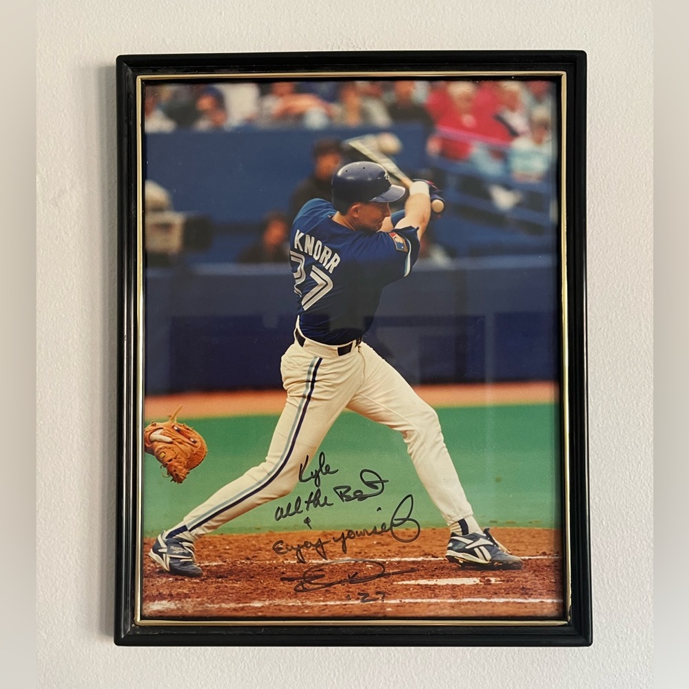 Randy Knorr Autographed Portrait / Toronto Blue Jays / MLB / Authentic / 1994